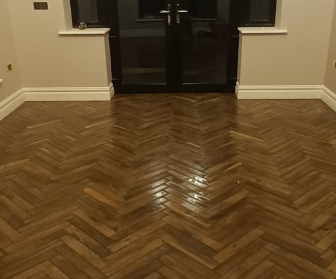 Wood effect ceramic tiles versus PVC strips versus mahogany parquet comparison